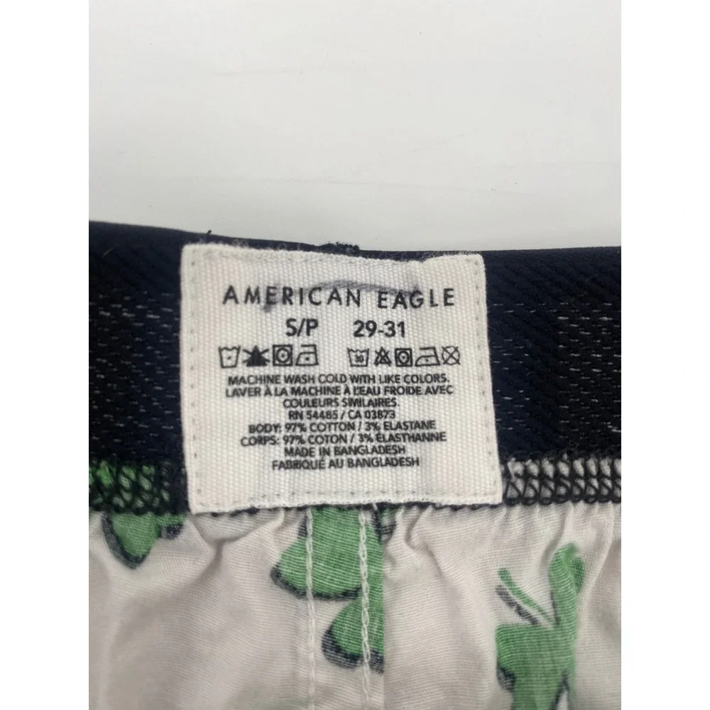 American Eagle Boxer Shorts Mens Small S White Green Shamrock Clover St Patricks